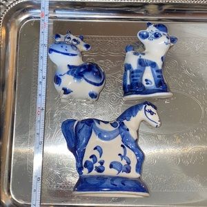 Gzel collectibles figurines porcelain Russian cow